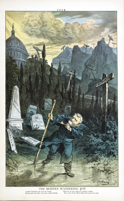Der moderne Wandernde Jude, 1880 von Joseph Keppler